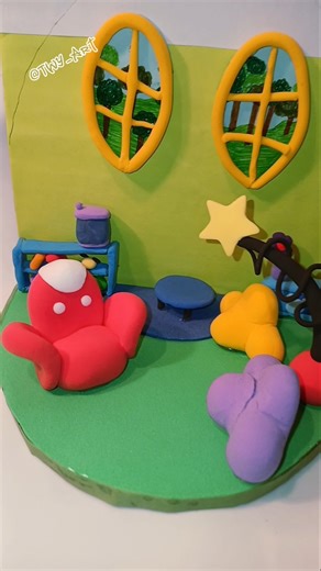 Mickey Mouse ClubHouse Living Room #Clay #Miniature #ClayArt #SuperClay #DIY #YTShorts #FYP #SHORTS