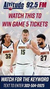 Win CLUB LEVEL Tickets to Nuggets-TWolves Game 5!