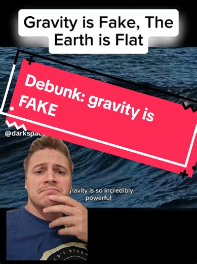 Debunk 8 | Stitch with @DarkSpaceTruth. The reason a butterfly can fly and the ocean can't is because gravity is proportional to mass. The ocean feels much more gravity than the butterfly, and so the butterfly can overcome it, and the ocean can't. Oh, and the butterfly has wings. #physics #science #flatearth #learnontiktok #sciencetok