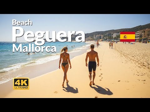 Peguera Beach Walk Mallorca 4K | Platja Palmira Peguera Majorca