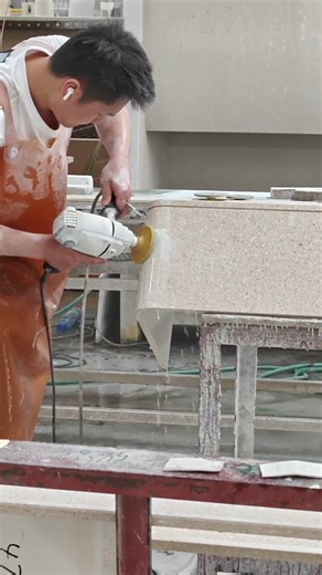 The process of making Marble Sinks #marblestone #factory #interiordesign