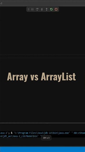 Arrays vs ArrayList #javaprogramming #viral #trending #trendingshorts