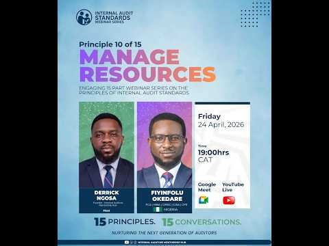 Principle 10 of 15 : Manage Resources