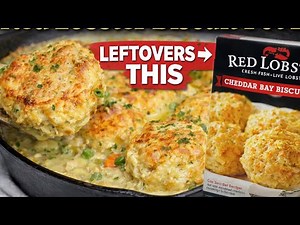 Red Lobster Cheddar Biscuit Pot Pie Using Leftovers Super EASY and DELICIOUS