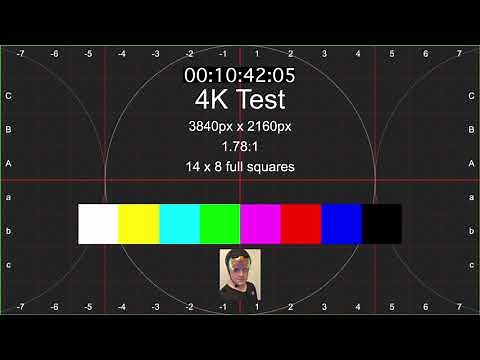 4 hour UHD. Test Card Calibration Video. TV test video 4k self-diagnosis