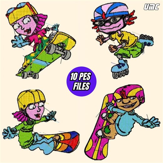 Rocket Power 10 Embroidery PES Files Bundle – PES, JPG, and Size Guide - Etsy