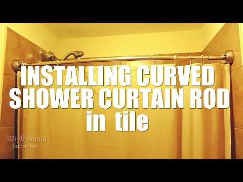 INSTALLING A CURVED SHOWER CURTAIN ROD IN TILE