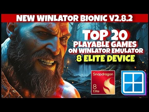 🔥New WINLATOR BIONIC v2.8.2 - 20 PLAYABLE GAMES Test on Android