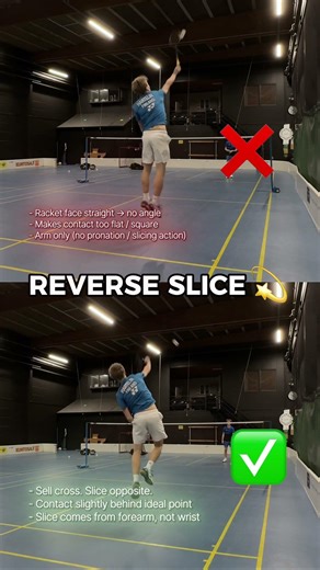 Reverse slice in badminton. Looks the same. Plays completely different. That’s deception.
