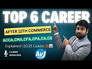 Top 6 Career Options After 12th Commerce | ACCA, CMA, CFA, CPA, CA, CS Explained (2025 Guide) 💼📊
