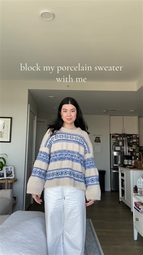 Blocking My Five Months in the Making Sweater