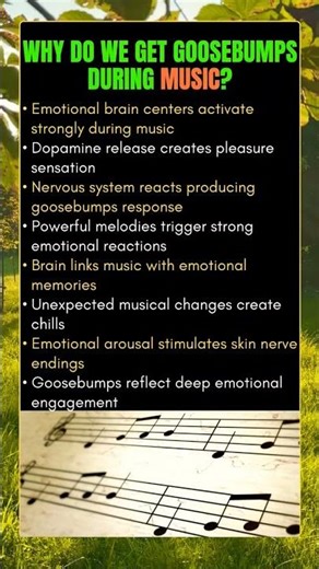 Why do we get goosebumps during music? #facts