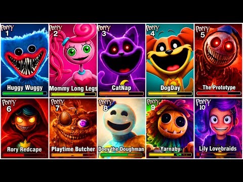 Poppy Playtime Chapter 1 2 3 4 5 6 7 8 9 10 Mobile Full Game ALL BOSSES & Deaths + Healthbars