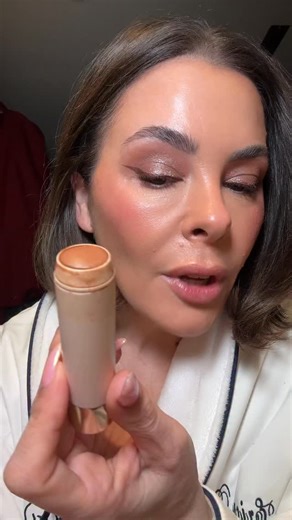 Contour or bronze? You can shape with your bronzer - there are basic rules and rules to break. Unless your skin is very cool or pink- a bronzer is great for shaping and giving healthy glow to the skin and do multiple steps in 1 #contour #bronze #makeup #makeuphacks #makeupartist used @rarebeauty always sunny bronze stick | Erica Taylor