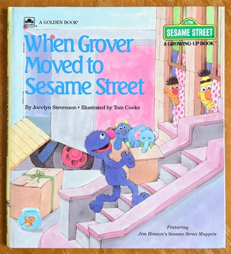 Vintage 1985 Sesame Street When Grover Moved to Sesame Street - Preschool Emotional Educational Book (hardcover) - Etsy
