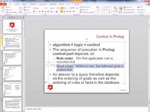 Programming Languages: The Prolog Algorithm - 3