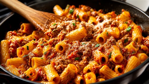 Don’t know what to cook? Quick and easy ground beef pasta recipe!