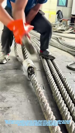 How to splice a heavy-duty steel wire rope thimble