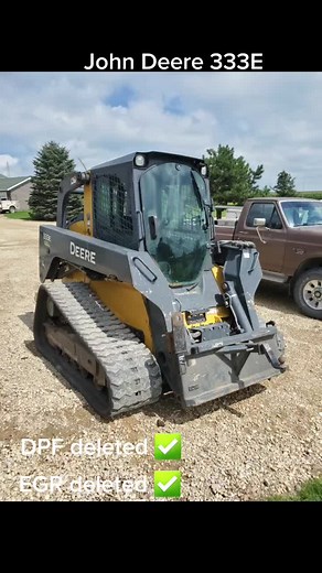 This John Deere 333E was fully derated due to a plugged dpf filter. she's back up and running now! Are you tired of your John Deere 333E being held back by a plugged DPF filter? Look no further! The team at TM Ag Tuning has the solution to bring your machine back to full power. A fully derated John Deere 333E is a frustrating experience, but with a DPF delete, you'll never have to worry about losing power again. Our team specializes in diesel performance tuning and will ensure your machine is ru