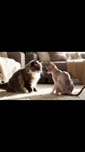 cats teasing partner so cute😍