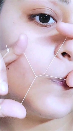 How to thread Upper Lips & Eyebrows at home #howto #threading #upperlips #shorts #ashortaday