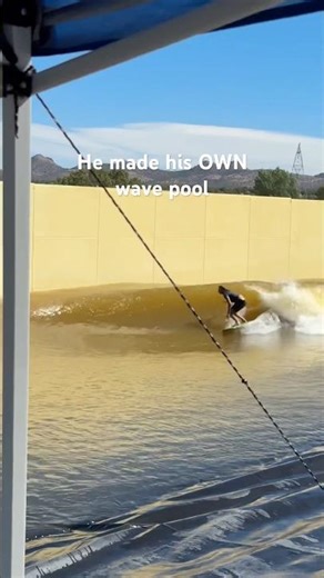 Making his OWN wave pool in the backyard