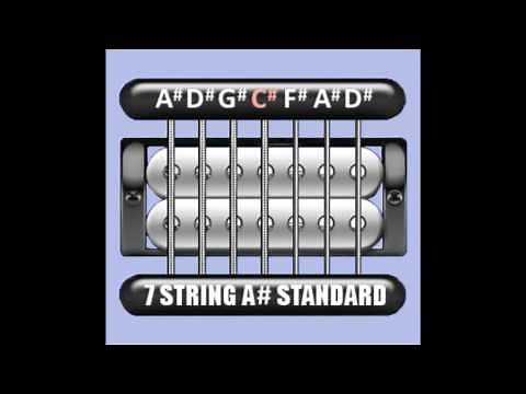 Perfect Guitar Tuner (7 String A# / Bb Standard = A# D# G# C# F# A# D#)