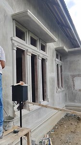 Tiang teras rumah batu granit moderen | Muhammad Farid