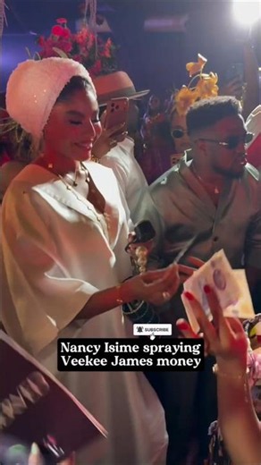 Nancy Isime sprays Veekee James at her party #nancyisime #veekeejames #viral #shorts #youtubeshorts
