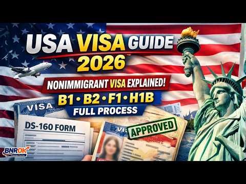 USA Visa Guide 2026, Nonimmigrant Visa Explained, B1 B2 F1 H1B Full Process