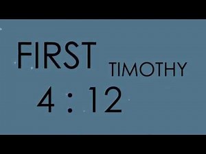 1 Timothy 4:12 - Young