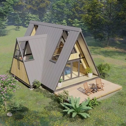 Triangle Cabin House Design by Minh Tai
