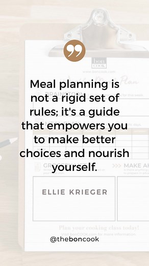 Meal planning isn't about restriction; it's about embracing variety, exploring new flavors, and finding joy in the kitchen. From mapping out our grocery lists to prepping ingredients in advance, it's a playful adventure that allows us to take charge of our nutrition while still leaving room for spontaneity. So let's tap into our inner foodie strategists, have fun with the process, and savor the satisfaction of nourishing ourselves in the most delicious way possible! Who's with us on this meal-pl