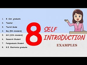 Self Introduction for Job seekers (Myself) | How to Introduce Yourself in English - 8 Examples
