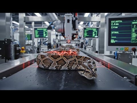 Inside a Python Leather Factory Industrial Processing Tour