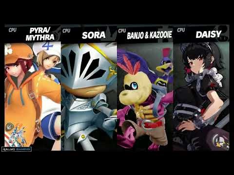 Jellyfish Pirates Pyra/Mythra vs Sir Galahad vs Dry Banjo & Kazooie vs Ellen Joe