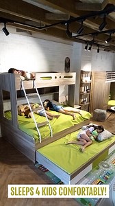 Let the sleepovers begin! Our Pluto Trundle bunk bed with slide-out bed is a one-of-a-kind solution that sleeps up to 4 kids at once! Built-in storage solutions and drawers also offer plenty of storage space for books, toys and more, making it the ideal space saving and affordable solution for every kid's room! Available at FLAT 22% OFF! Offer valid for a limited time only! Visit Interwood showrooms or shop online at https://bit.ly/3PFGYg6 #Interwood #Interwoodkidsbeds #bunkbeds #kidsfurniture #
