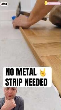 Seamless Hardwood To Tile Transition 🪓 #diyflooring