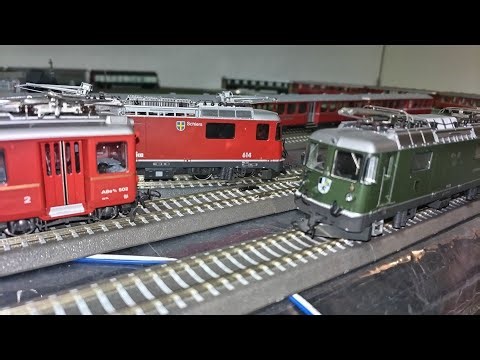 レーティッシュ鉄道 鉄道模型 BEMO 走行シーン RhB HOm