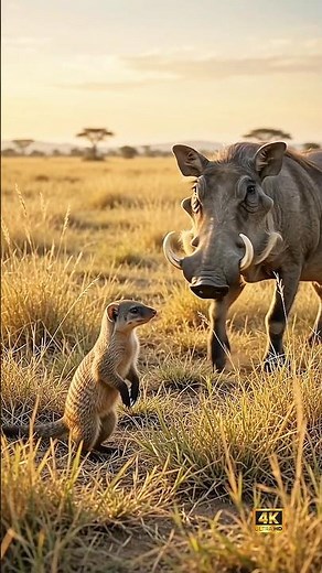 Africa's Curious Encounter 🐗 | Banded Mongoose Meets a Wild Pig | African #Wildlife Documentary