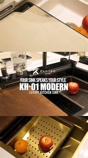 7.7K views · 26 reactions | Different colors, one goal— effortless function and style. Find the sink that fits your space, your style, and your lifestyle. ✨ #KanzenHome #HomeInnovation #ModernLiving #HomeImprovement #ModernKitchenSink #KitchenSink | Kanzen Home | Facebook