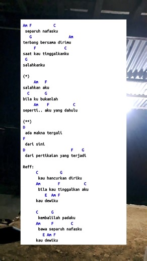 Belajar Kunci Gitar Lagu Separuh Nafasku Dewa 19 dengan Chord Mudah