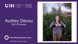 🔊Audrey Decou, Associate Dean for Land and Marine Sciences ➕ For #InternationalWomensDay, our Aurora alumni have put together short recordings in response to this year’s #InspireInclusion theme: ➕More info: https://bit.ly/UHIIWD2024 #ThinkUHI #IWD #IWD2024 | UHI
