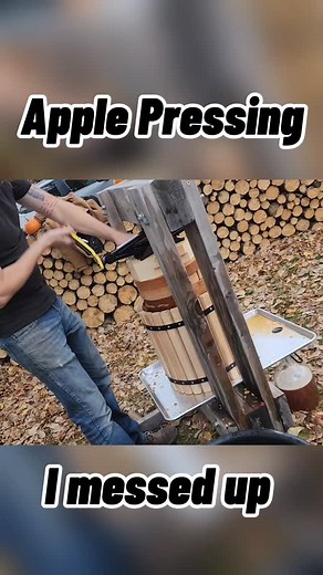 Apple Pressing : Tears of cider Some times recording a process and talking gets you distracted and you loose your juice It happens and ya move on. Check out my other videos for more apple pressing fun. Www.housemercantile.com #house_mercantile #smallshop #woodworking #homesteading #applepress | House_mercantile