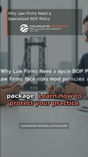 Why Law Firms Need a Specialized BOP Policy