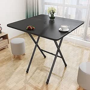 Square Folding Table, 2ft Foldable Table, Fold-in-Half Utility Table, Dining Table Indoor Outdoor for Home, Office