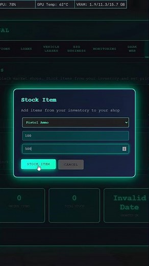 Running Your Own Black Market Shop | FiveM Script #Shorts