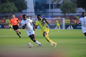 At the hour, Arafat Nkoola breaks the deadlock for the Cubs at the U17 FIFA World Cup. Well curled effort for the lad who has been lively all afternoon in Doha, Qatar. Uganda 🇺🇬 1-0 Burkina Faso 🇧🇫 | Darren Allan Kyeyune