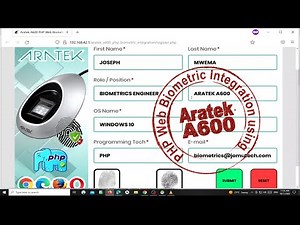 Web Biometric Registration DEMO in PHP using Aratek A600 Fingerprint Scanner