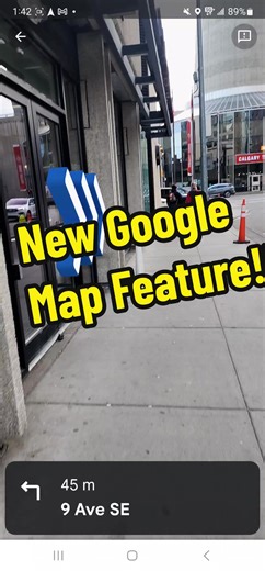 Using Google Mapa New Live Feature In Downtown Calgary #googlemaps #google #alberta #calgary #calgaryalberta #yyc #downtowncalgary #theater #cooltech